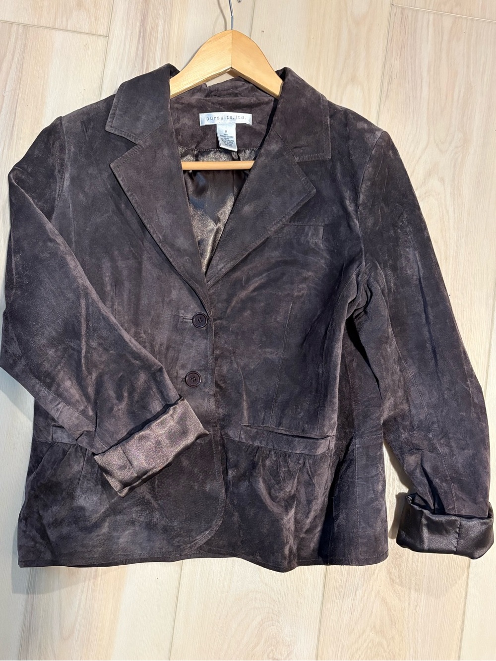 Pursuits Brown Suede Blazer Jacket
